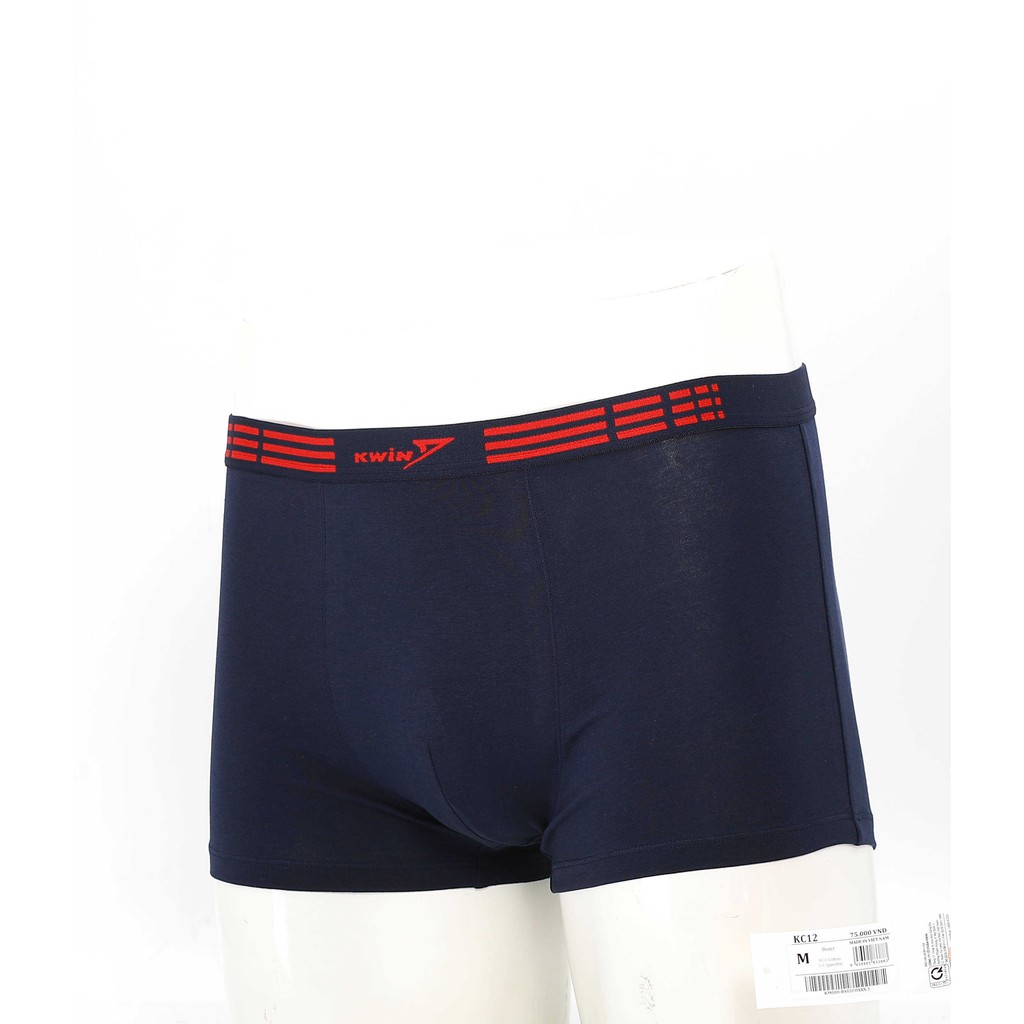 Combo 3 quần lót nam Boxer Kwin chất liệu cotton thiên nhiên mềm mịn, thoáng khí, co giãn thoải mái - KC12