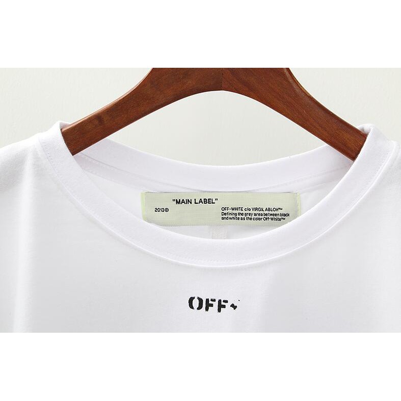 Áo Thun Off-White Tay Ngắn Chất Cotton In Chữ Thời Trang