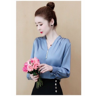 ÁO CỔ V XẾP LI VAI