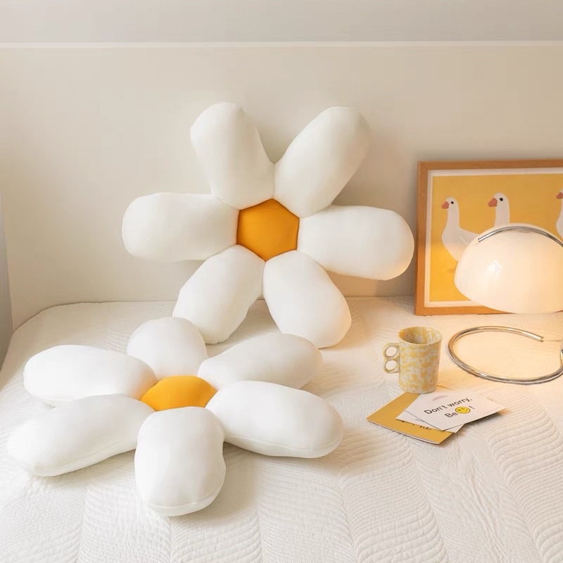 Gối ôm bông hoa 6 cánh chất bông cao cấp trang trí nhà cửa