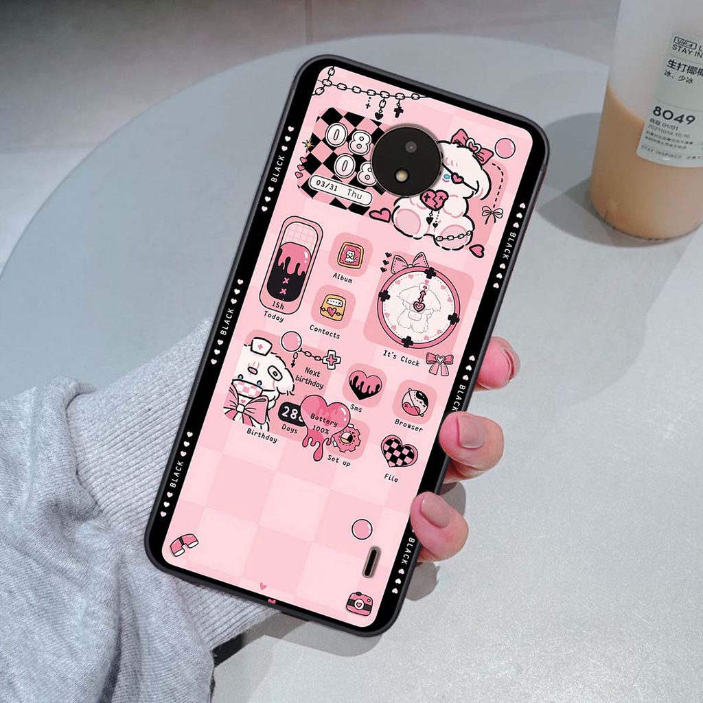 Ốp lưng Nokia C20 hình 3D gấu bear, thỏ cute hình nền đẹp