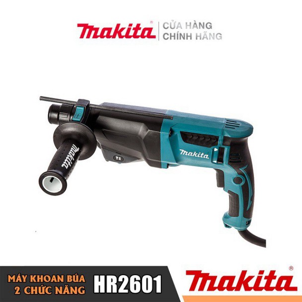 [Hàng Chính Hãng] Máy Khoan Búa Đa Năng Makita HR2601 (26MM-800W), Bảo Hành Toàn Quốc