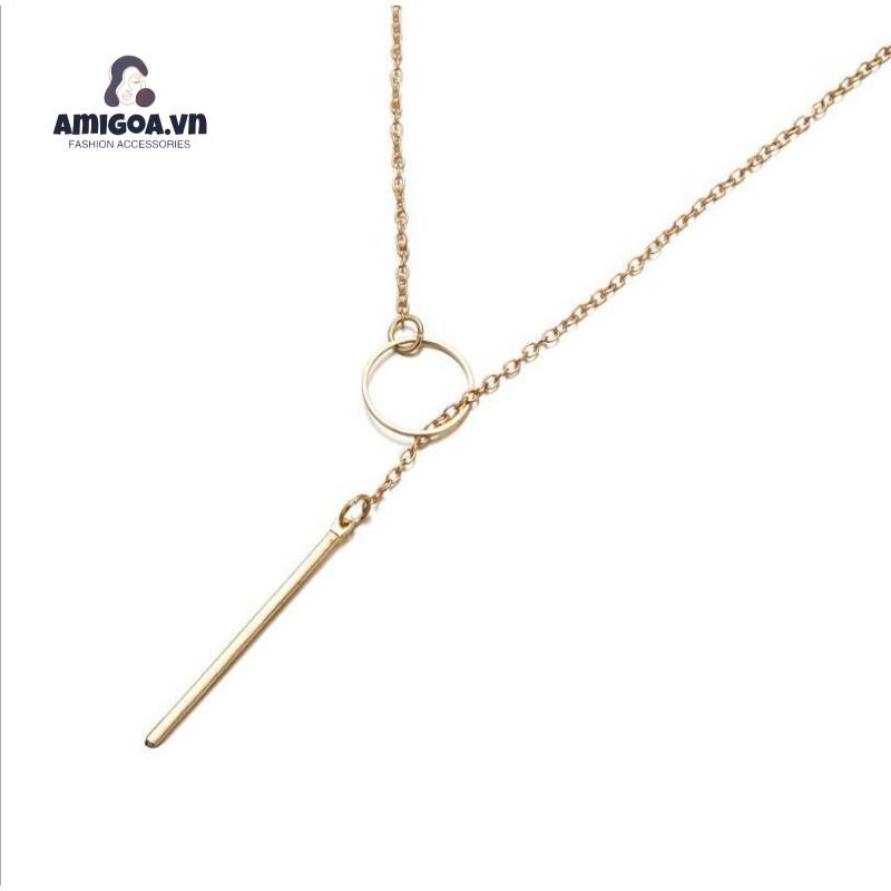 Vòng cổ Sợi Xích Ngắn Bằng Kim Loại Đơn Giản