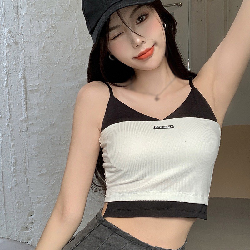 Áo Lửng Hai Dây Cổ Tim Quyến Rũ Dành Cho Nữ | BigBuy360 - bigbuy360.vn