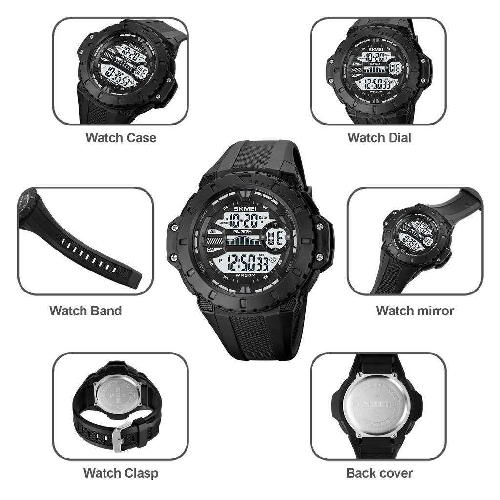 Đồng Hồ Điện Tử Đa Năng SKMEI 1885 Có Đèn LED