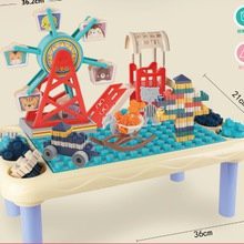 Đồ chơi bàn Lego vòng xoay khổng lồ-Trò chơi giải trí-tăng tư duy logic-montessori-học tập hiệu quả