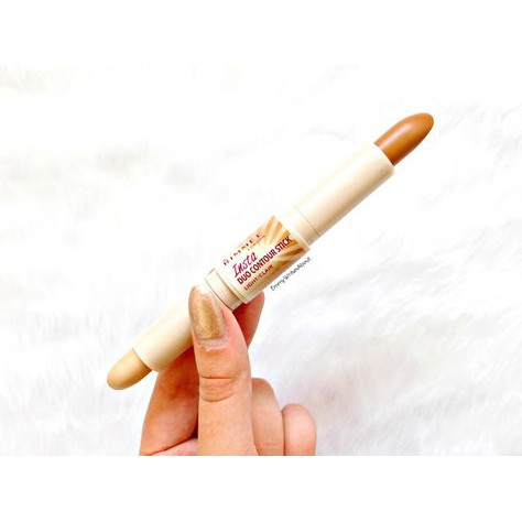 THỎI ĐÁNH KHỐI VÀ BẮT SÁNG DẠNG KEM 2 ĐẦU RIMMEL LONDON INSTA DUO CONTOUR STICK 4G CHÍNH HÃNG - 5037