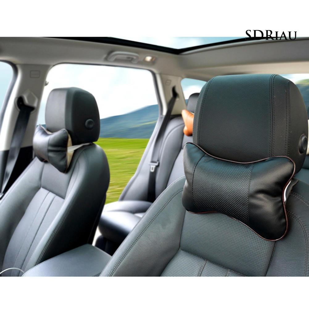 Gối tựa cổ màu trơn hình xương thông dụng cho ghế ngồi xe hơi