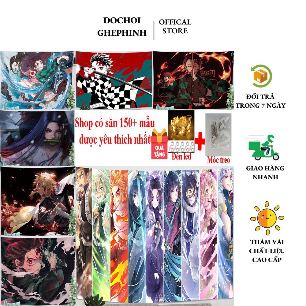 Vải Treo Tường Anime Kimetsu No Yaiba Decor Phòng Chọn Lọc Những Bản Đẹp