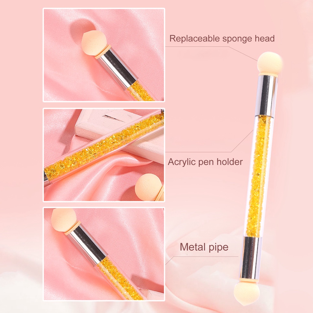 1 Bộ Cọ Vẽ Móng Nghệ Thuật Hai Đầu Không Gây Dị Ứng Dễ Vệ Sinh Và Loại Bỏ Bụi Bẩn Hai Đầu Bằng Nhựa Dùng Cho Salon