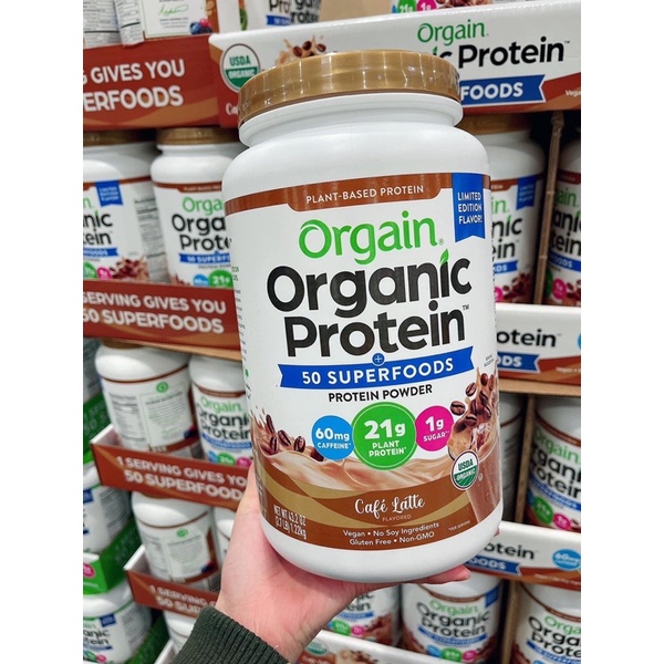 Bill Mỹ - Bột Protein Hữu Cơ Orgain Organic Protein Vị Mới Cafe Latte