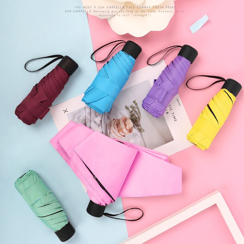 Dù Gấp Mini Chống Gió Chống Tia UV Dành Cho Nữ