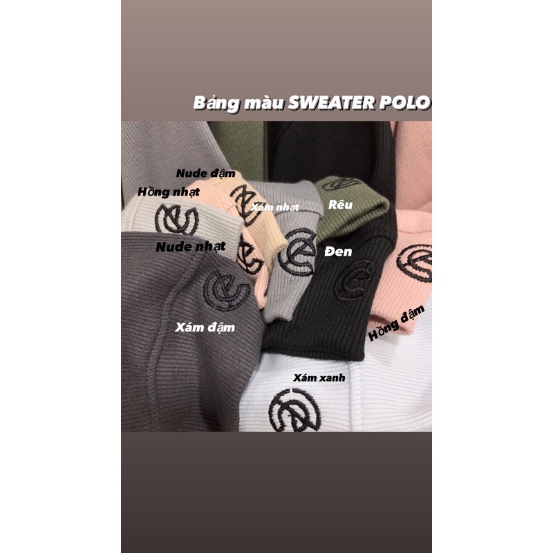 ÁO SWEATER POLO TWOCE