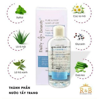 Nước Tẩy trang không cồn hàn quốc