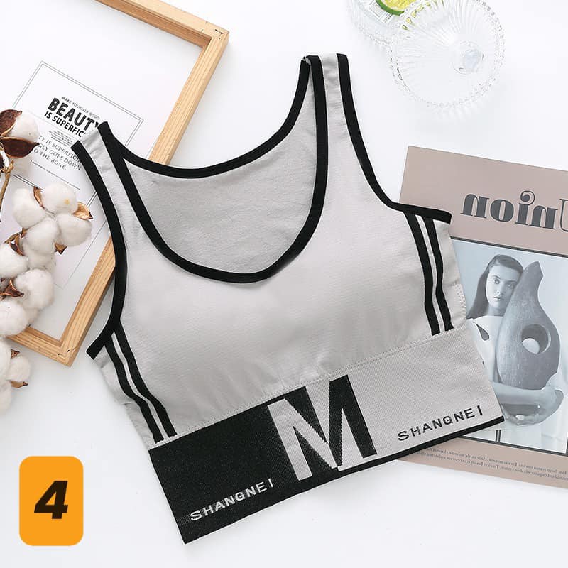 Áo Bra Thể Thao Kèm Đệm Shangnie Cotton Sợi Tăm