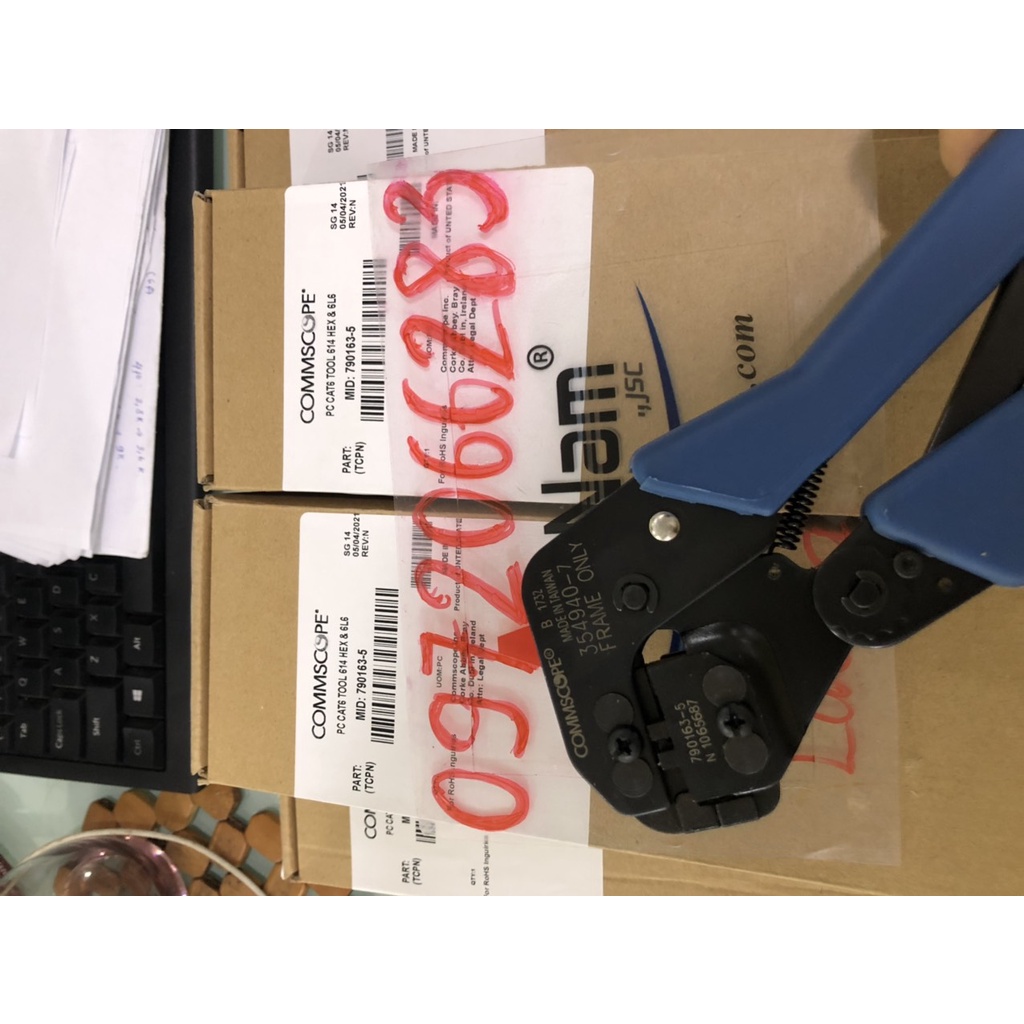 Kìm bấm mạng cat6 Commscope bấm 3 mảnh kềm bấm mạng cat6 mã 790163-5