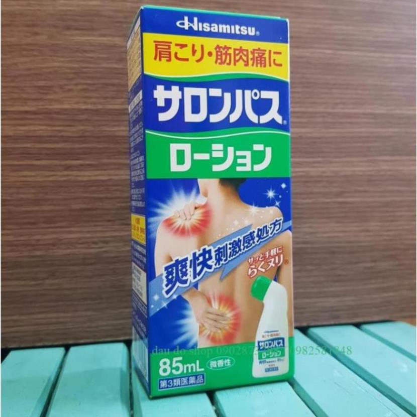 Lăn Salonpas Hisamitsu 85ml lăn xoa bóp giảm đau hàng Nhật nội địa