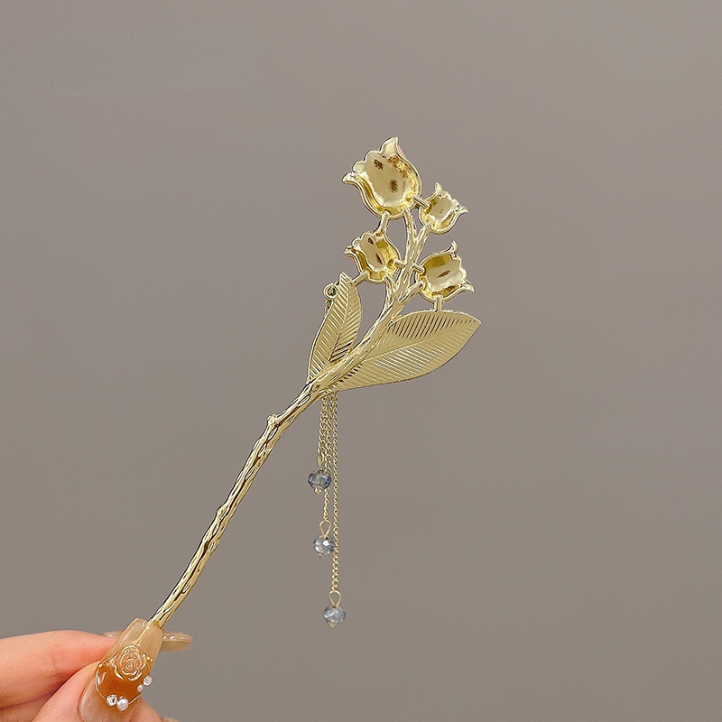 Trâm Cài Tóc Hình Hoa Tulip Phong Cách Trung Quốc Cổ Điển Cho Nữ