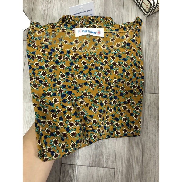 Bộ lanh trung niên áo cộc tay cổ tròn quần ống rộng⚡️Bộ đồ tone mặc nhà chất lanh nhung VT