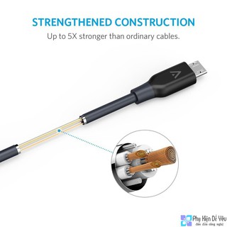 Cáp Micro USB Anker PowerLine 3m - Màu Đen [Phân phối chính hãng]