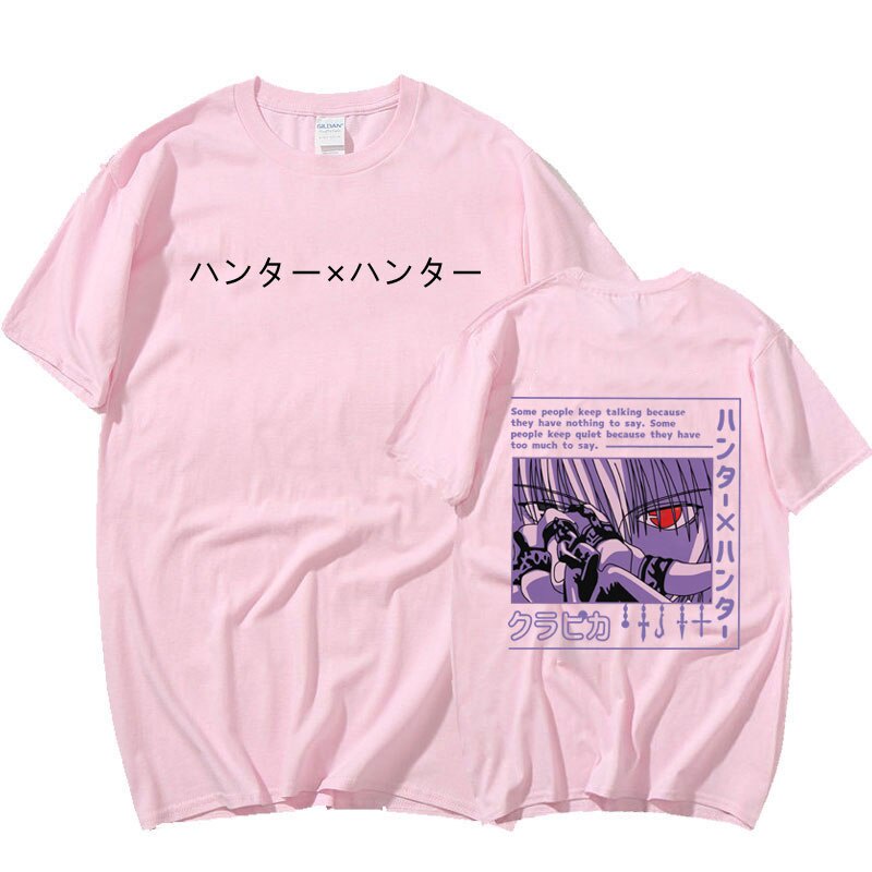 Áo Thun Nam Ngắn Tay Nữ Hunter X Hunter Anime Manga Kurapika Mắt Áo Unisex Oversized Đen T áo Thun Cao Cấp