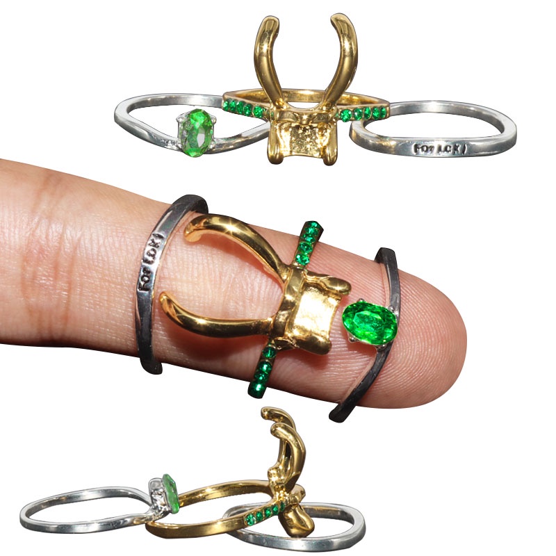 Set 3 Nhẫn Hình Nón Bảo Hiểm Thời Trang Unisex