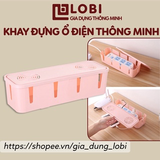 Hộp đựng ổ cắm điện nhựa, hộp dây điện an toàn cho bé có lỗ thong gió, chống điện giật trẻ em