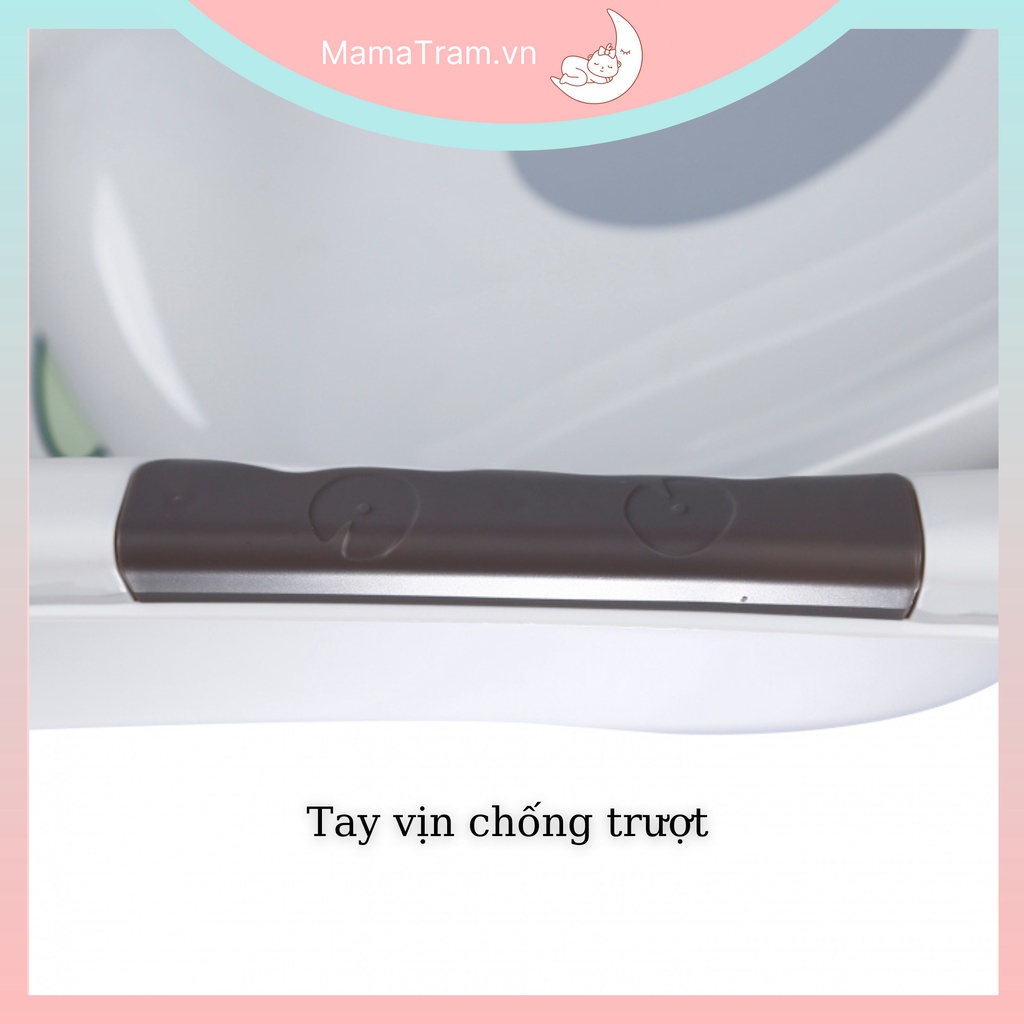 Thau Tắm Cho Bé Sơ Sinh - Chậu Tắm Ếch Kèm Bệ Đỡ Và Van Thoát Nước Kích Thước Lớn 51*87*24cm