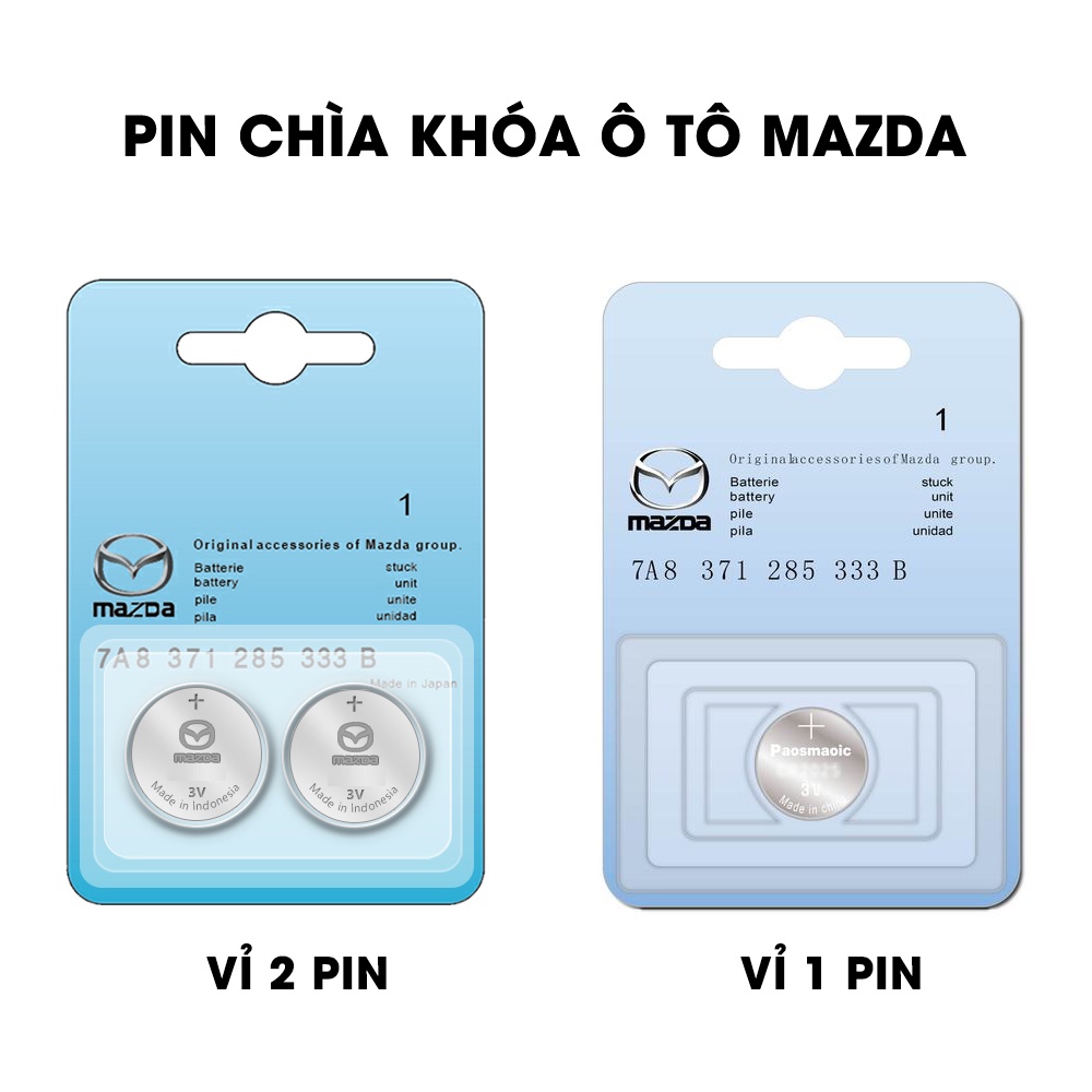 Pin chìa khóa ô tô Mazda 2 Sport chính hãng sản xuất theo công nghệ Nhật Bản – Pin chìa khóa Mazda 2 Sport