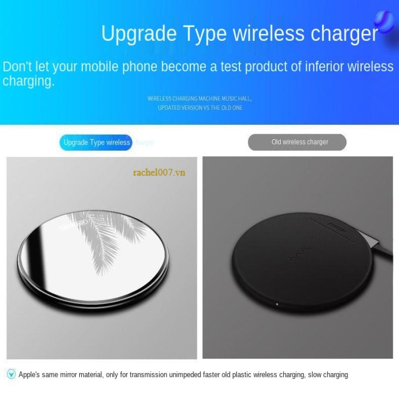 15W mobile phone wireless charger, wireless fast charging, mirror aluminum alloy acrylic, QI 10W wireless charging, suitable for iphone, samsung, xiaomi, oppo, wireless charging pad