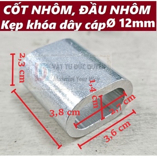 Cốt đầu nhôm khóa cáp Ø [ 12mm ]