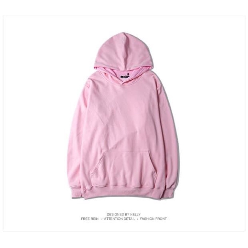 Áo Hoodie Unisex chính hãng Nelly Heybig trơn nỉ, chất cực dày dặn  Tổng 20 màu