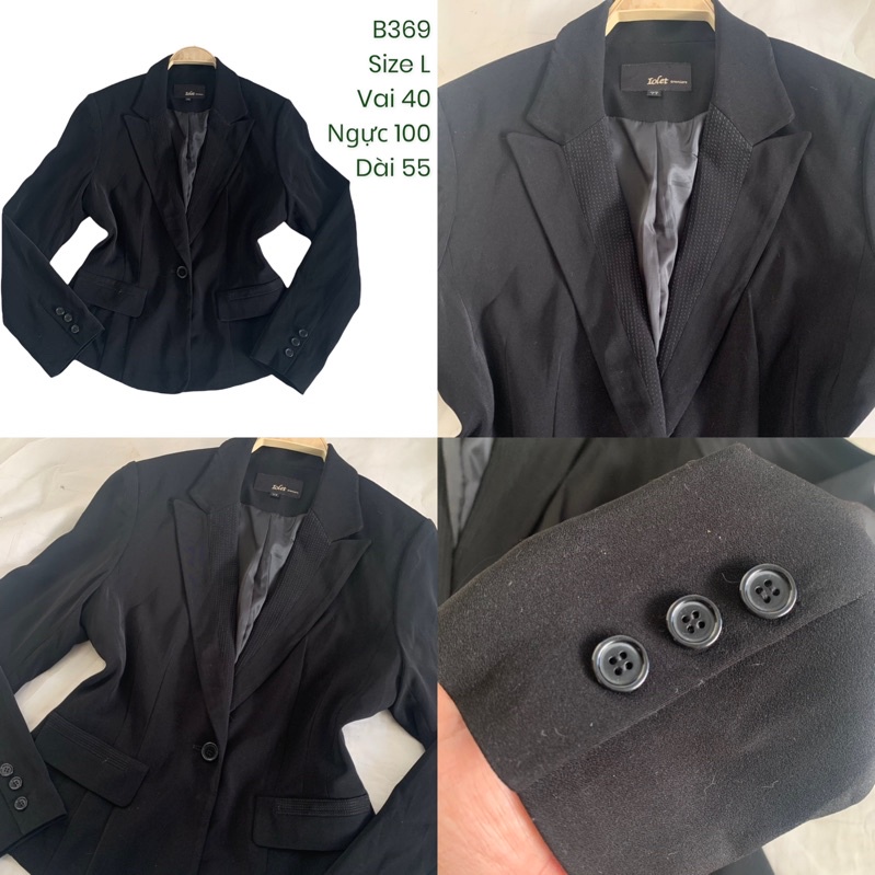 Áo khoác vest/blazer nữ B369 2hand Hàn si tuyển ảnh thật