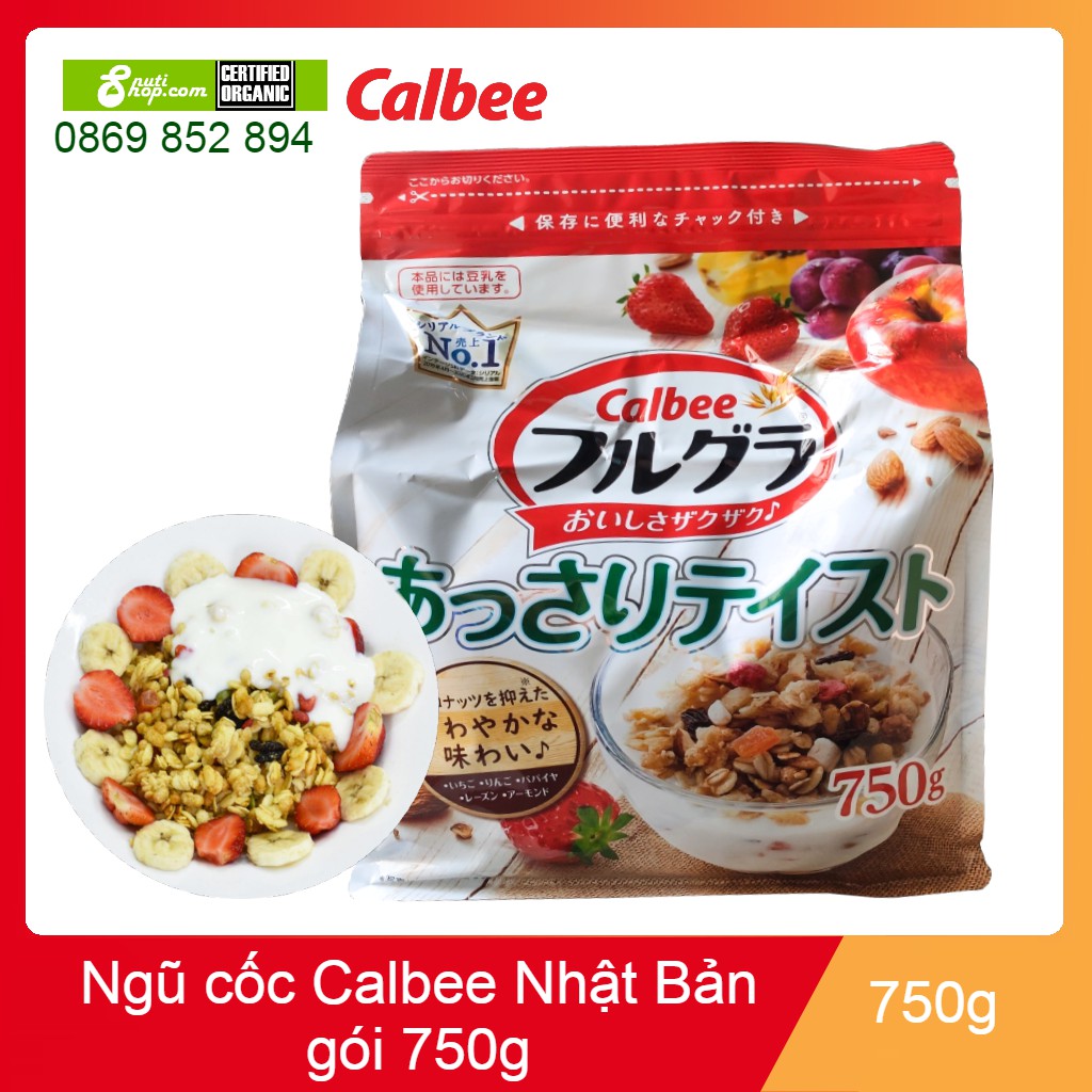 Ngũ cốc Calbee Nhật Bản túi mới 750g