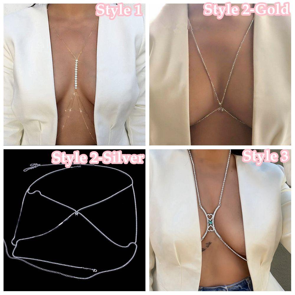 Chuỗi đeo ngực/cơ thể mặc bikini kiểu đan chéo thời trang đi biển/dự tiệc tinh tế nhiều màu lựa chọn quyến rũ cho nữ