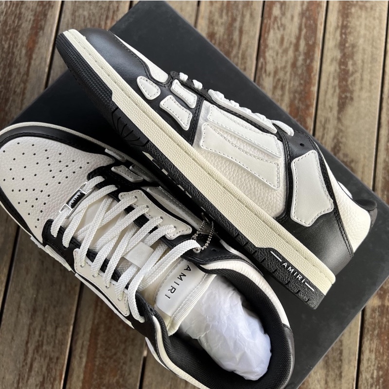GIÀY AMIRI SNAKER LOW BLACK WHITE LAI AU
