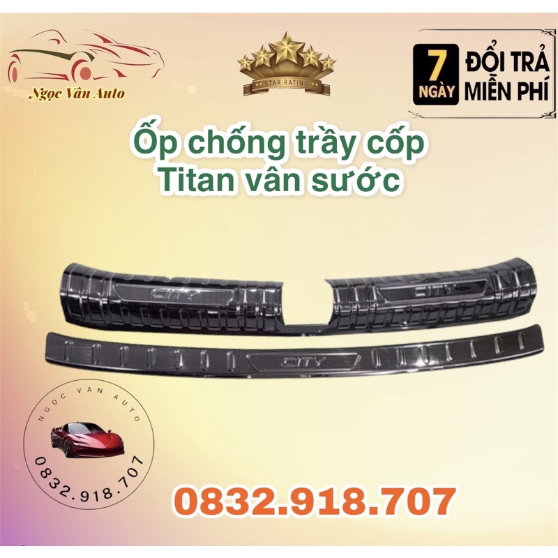 ốp chống trầy cốp Honda City 2024 - 2020 - Mẫu Titan