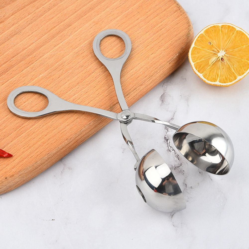 Khuôn Làm Thịt Viên Bằng Thép Không Gỉ Chống Dính Thiết Kế Đục Lỗ Tiện Dụng Diy