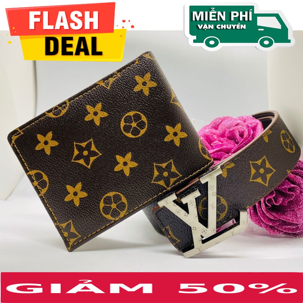 [Mã GIARE02 giảm 10K đơn 0đ] COMBO dây lưng họa tiết + vi da / thắt lưng nam + bóp nam cao cấp HOT TREN 2022