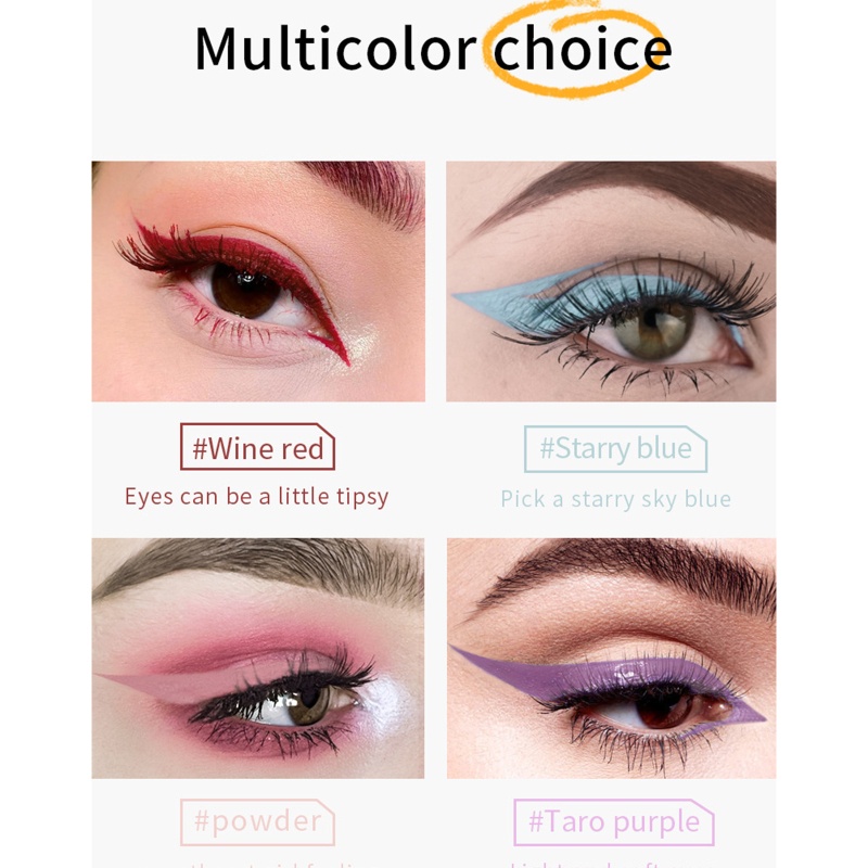 Bút Kẻ Mắt Nước Lâu Trôi Không Thấm Nước 18 Màu Sắc Chọn Lựa