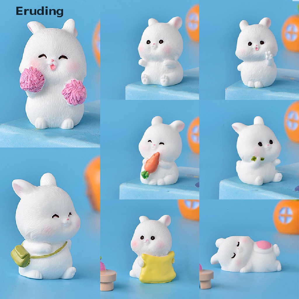 [Eruding] Tượng Thỏ Con Dễ Thương Trang Trí Tiểu Cảnh DIY