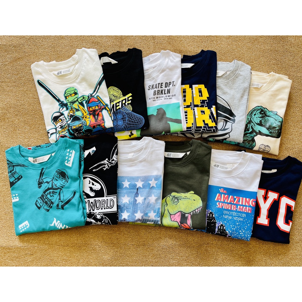 Set 2 áo HM có size đại cho bé trai