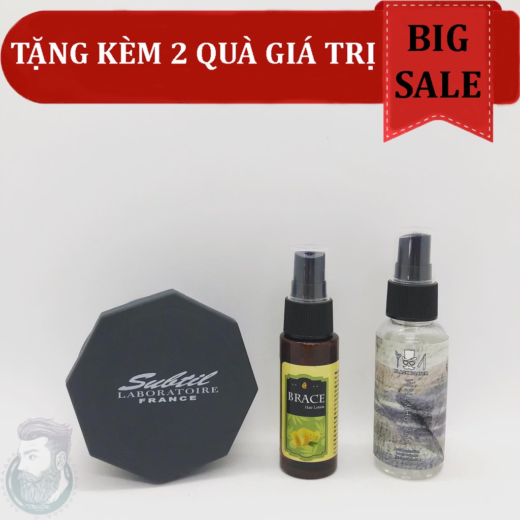 ✅[TẶNG 2 QUÀ] Sáp vuốt tóc nam Subtil Clay Wax 100g + Tặng Pre Styling The Rythm 50ml & Brace Hair Lotion 30ml.