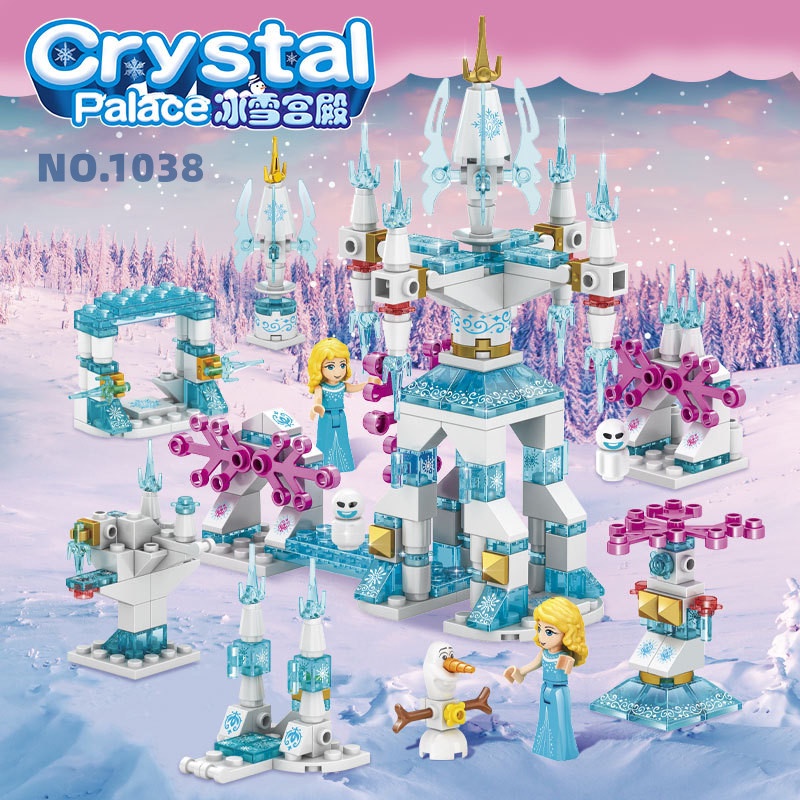 Bộ Đồ Chơi Lắp Ráp Lego Lâu Đài Băng Và Lâu Đài Tuyết Lãng Mạn Cho Bé
