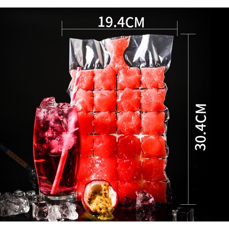 ComBo 10 Túi Làm Đá - Bao Làm Đá Viên Nước Trái Cây, Kem , Sửa Chua An Toàn Vệ Sinh