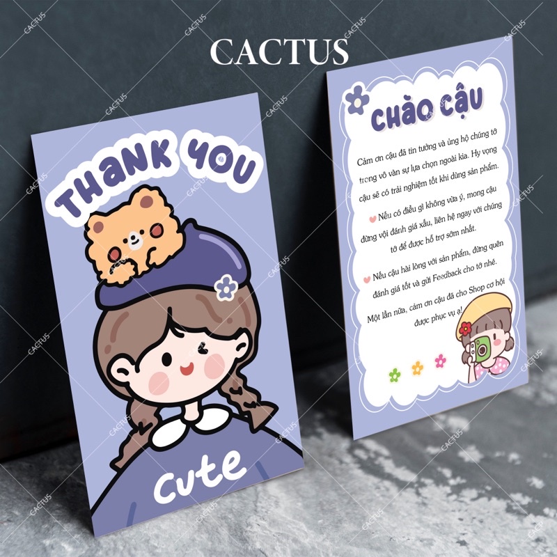 Combo 100 Card Cảm Ơn Khách Hàng, Card Thank You, Thiệp Cảm Ơn