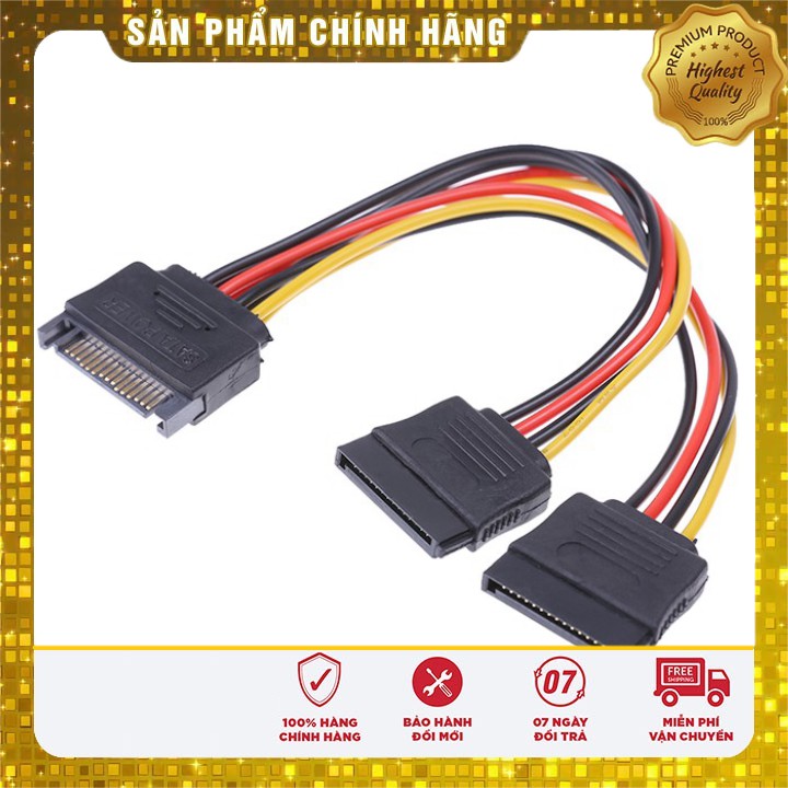 Cáp Chia Nguồn SATA 1 ra 2 (Xả Kho)  Dây Nguồn HDD Sata 1 Ra 2 - sata 1-2.DCNS