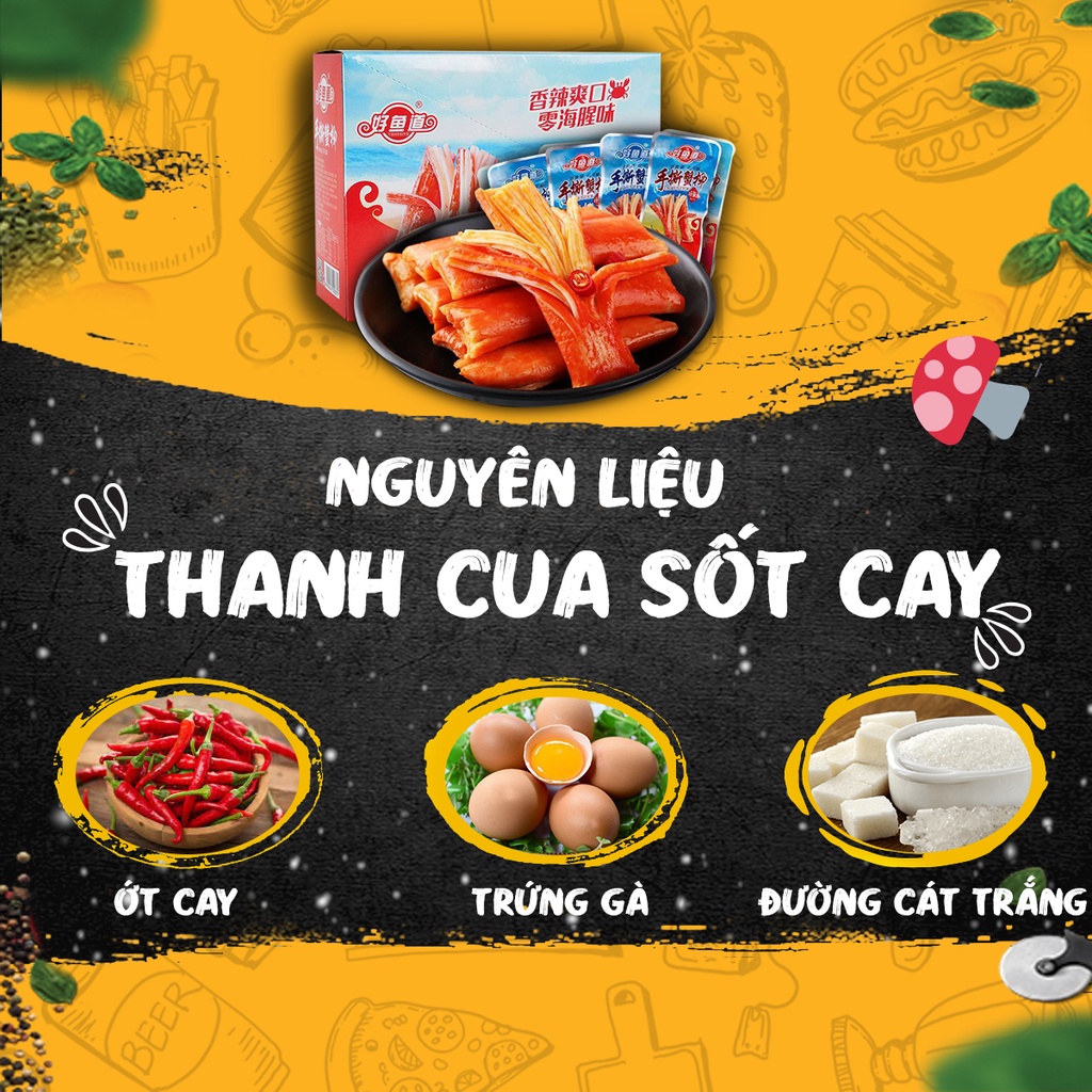 Thanh Cua 4 Vị Tẩm VỊ Sốt Cay 1 gói 14g
