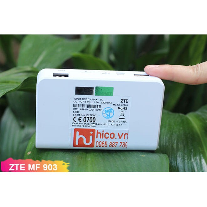 Bộ Phát Wifi 3G/4G ZTE MF903 – Tốc Độ Cao – Pin Khủng-Có Cổng LAN.