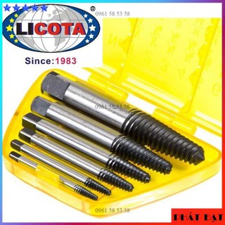 Bộ 6 mũi taro mở ốc vít lấy ốc gãy 3-25mm licota tap-50004 taiwan - tđsg
